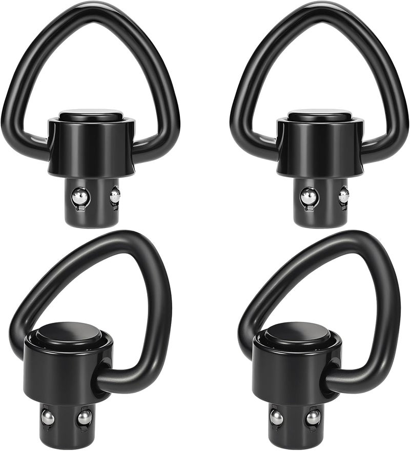 NEATABY Quick Detach Sling Swivel Attachments, Heavy Duty Button-Operated Mount, Two Point and Traditional Sling Swivel, Black - Image 1